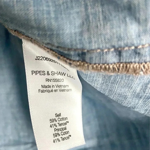 Veronica Beard Harrow Blue Chambray Denim Mini Dress, Sz 6 - Picture 10 of 11